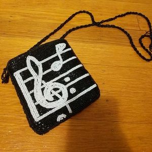 Cute beaded music pouch